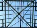 Looking up through roof window