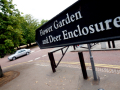 Flower garden and deer enclosure sign