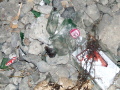Rubbish on ground