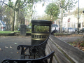 Bench with litter box 
