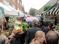Above view showing the length of the market
