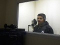 making music in the studio